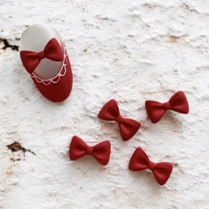 Moño rojo simple x 2u