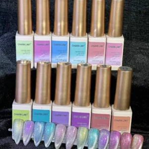 Esmaltes ojo de gato Charm Limit kit x 12u