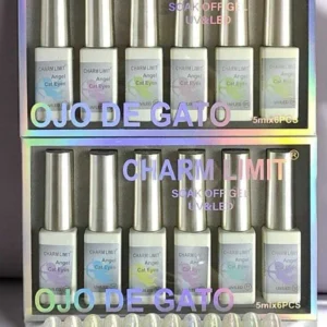 Esmaltes ojo de gato Charm Limit kit x 12u -