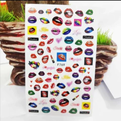 Stickers kiss love x 1u (varios modelos)