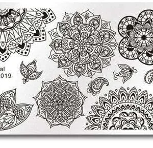 Placa stamping floral