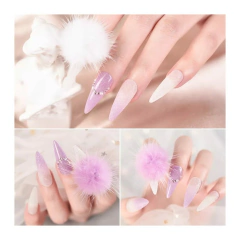 Pompom para uñas x2u ( 3 colores)