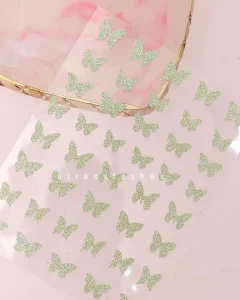 Stickers holográfico mariposa x 1u (2 colores)