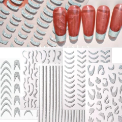 Stickers french holográficas x 1u (2 colores)