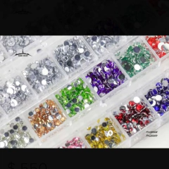Kit cristales strass plata/ color
