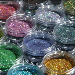 Polvo glitters holográfico fino x 12u