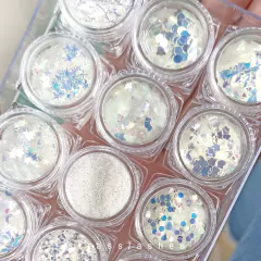 Glitter holográficos para encapsulado x 12u