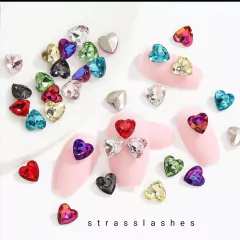 Cristales k9 corazón x 4u (varios colores)