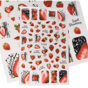 Stickers adhesivos frutillas x 1u