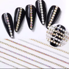 Cadenas strass deco uñas x1u (varios modelos)