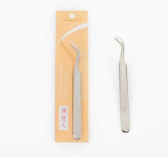 Pinza Navina Curva Y Recta Para Extensiones De Pestañas