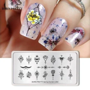 Placa stamping spring garden L003
