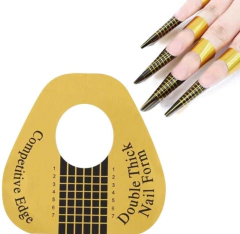 Moldes Dorados para uñas esculpidas x 500u