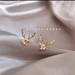 Aplique strass navideño Reno x 1u
