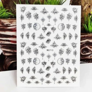 Sticker flores geométricas x 1u