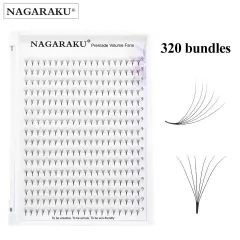 NAGARAKU abanicos extensión de pestañas prefabricados 16 líneas D0.07 mix
